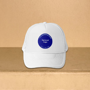 Boné Marca de negócios azul redonda no carrinho