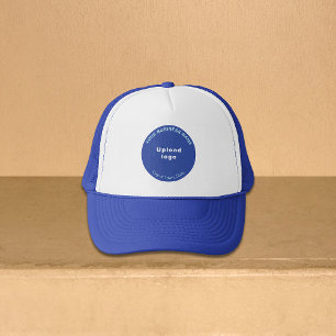 Boné Marca de negócios redonda em azul real e branco