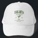 Boné Margaritas E Matrimony Personalizaram Bachelorette<br><div class="desc">Adicione um talento único à sua festa de solteira com a Margaritas e Matrimony Personalizada Bachelorette Trucker Hat — um favor inesquecível que combina a diversão vibrante das margaritas com a elegância do casamento. Perfeitamente projetados para madrinhas e presentes de noivas, esses chapéus de caminhoneiro personalizados oferecem um acessório divertido...</div>