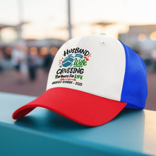 Boné Marido Wife Cruising Partners Cabin Door (Criador carregado)