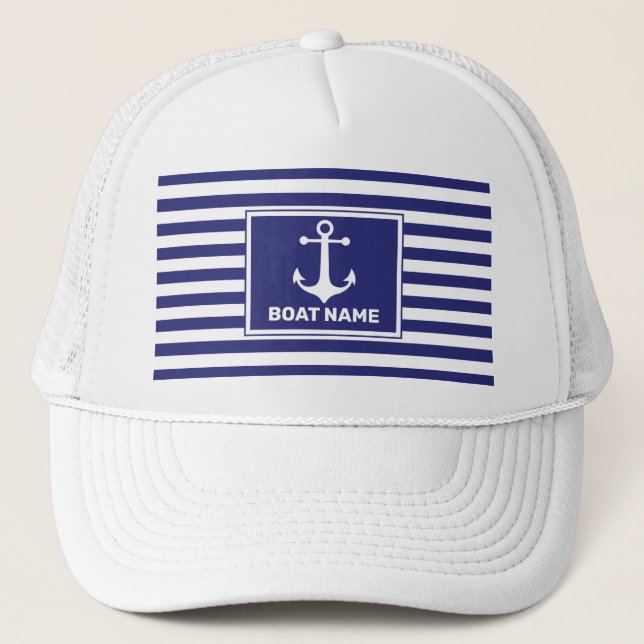 Boné Marinho de Âncora Náutica Design Azul-Strike Hat (Frente)