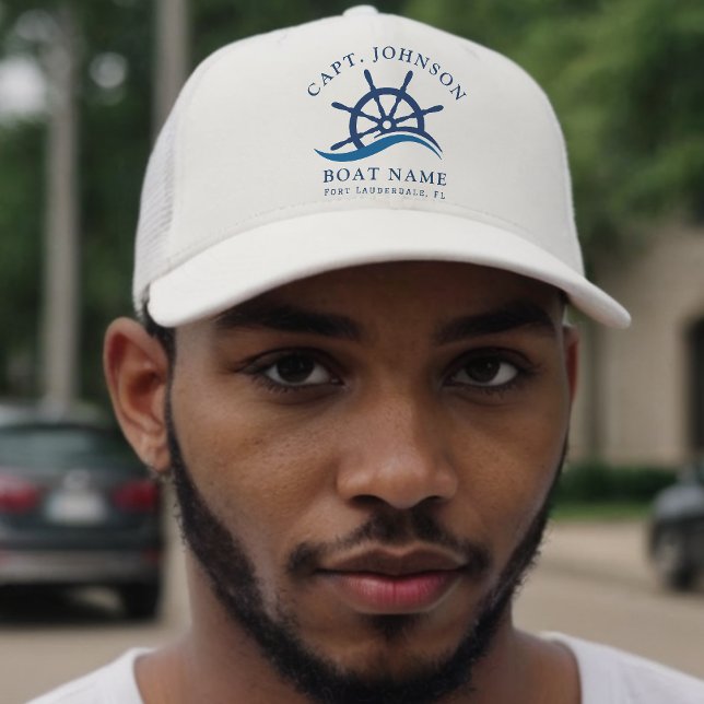 Boné Marinho de Onda Azul Náutica Capitão Navio Barco E (Criador carregado)
