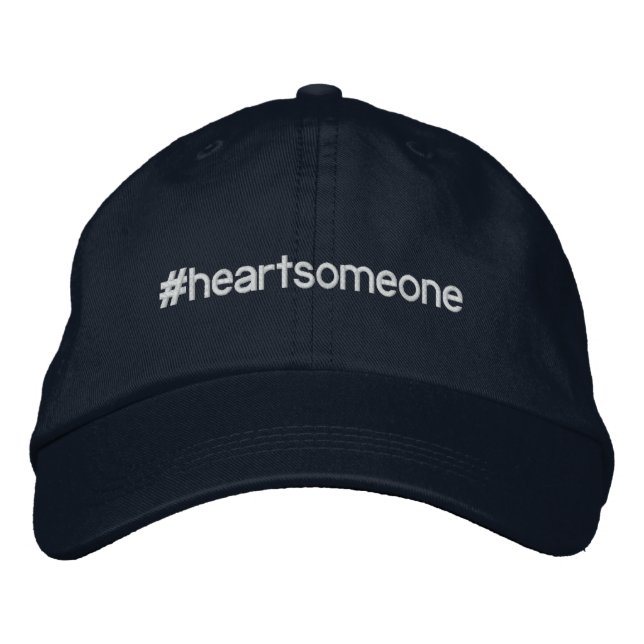 Boné Marinho #HEARTSOMEONE HORÁRIO Ajustável (Frente)