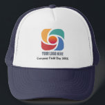 Boné Marketing personalizável da empresa de logotipos e<br><div class="desc">Marketing simples e chic para um negócio ou empresa moderno que procura um presente de cliente para clientes ou funcionários. Adicione seu logotipo e nome corporativo personalizados neste boné da empresa.</div>