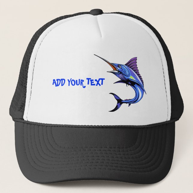 Boné Marlins Azuis Cap Gone Fishing (Frente)