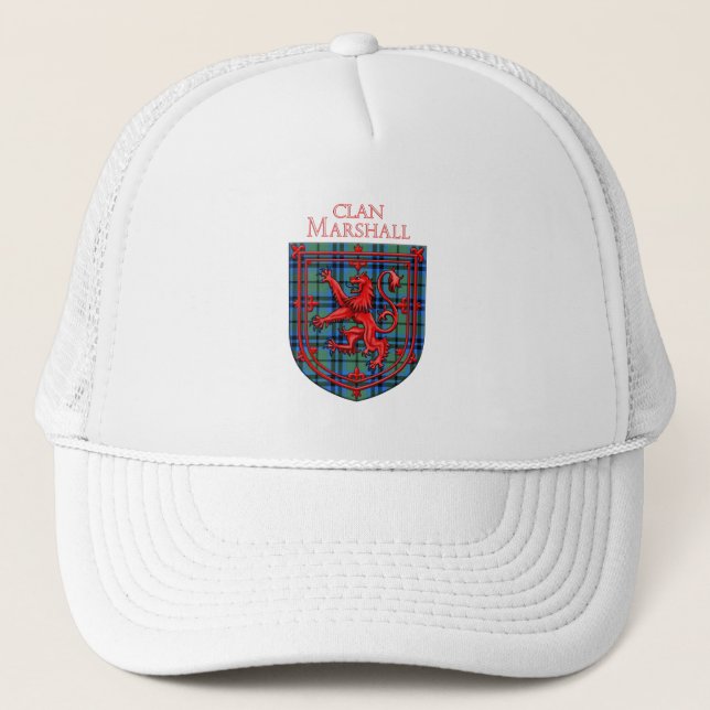Boné Marshall Tartan Scottish Xadrez Lion Rampant (Frente)