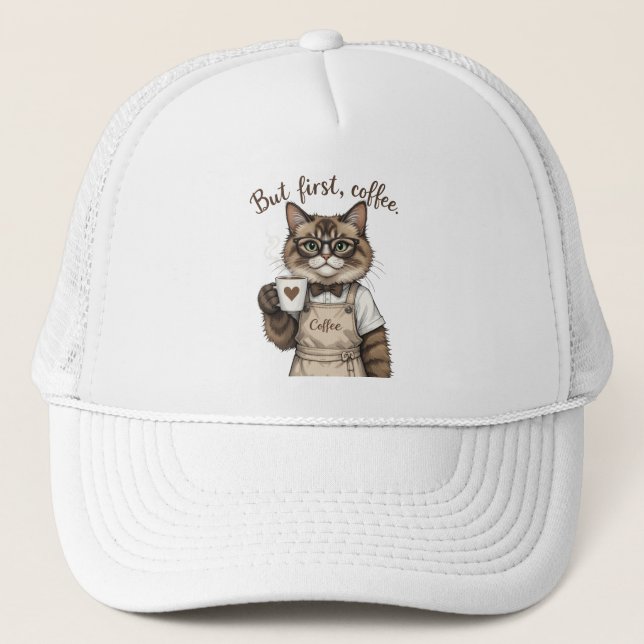 Boné Mas Primeiro, Gato Café (Frente)