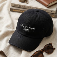 Boné Masculino Preto Edgy Distressed