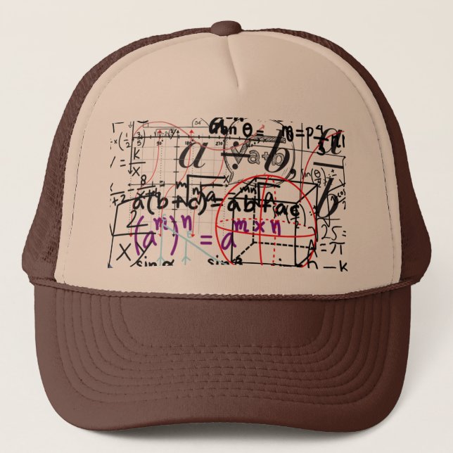 Boné Matemática do Trucker Hat com padrão (Frente)