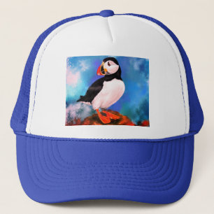 Boné Mato de Passageiro do Atlântico Puffin - Pintura