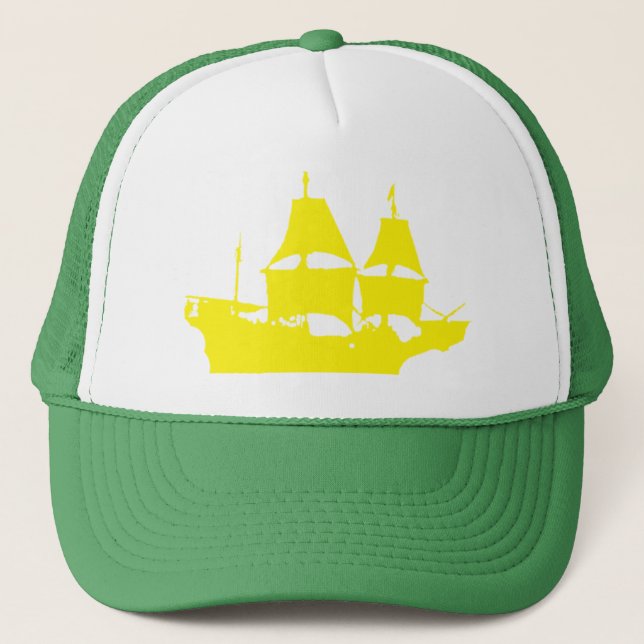 Boné Mayflower Yellow Truckers Hat (escolha sua cor) (Frente)