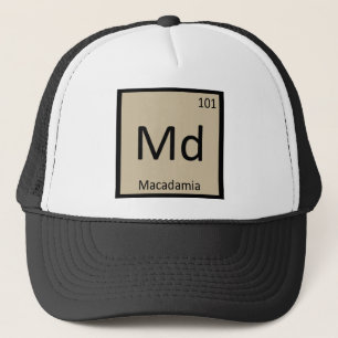 Boné Md - Química da noz de macadâmia Símbolo da Tabela