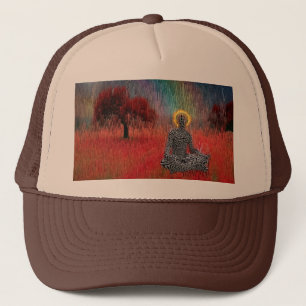 Boné Meditação na paisagem surreal