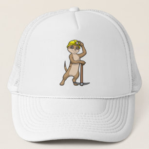 Boné Meerkat como Miner com Pickaxe