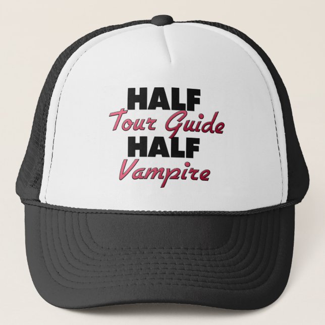 Boné Meio vampiro do meio guia turística (Frente)