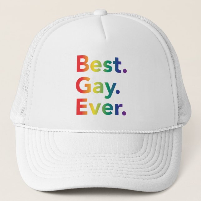 Boné Melhor Bandeira LGBT Arco-íris de Todos os Tempos (Frente)