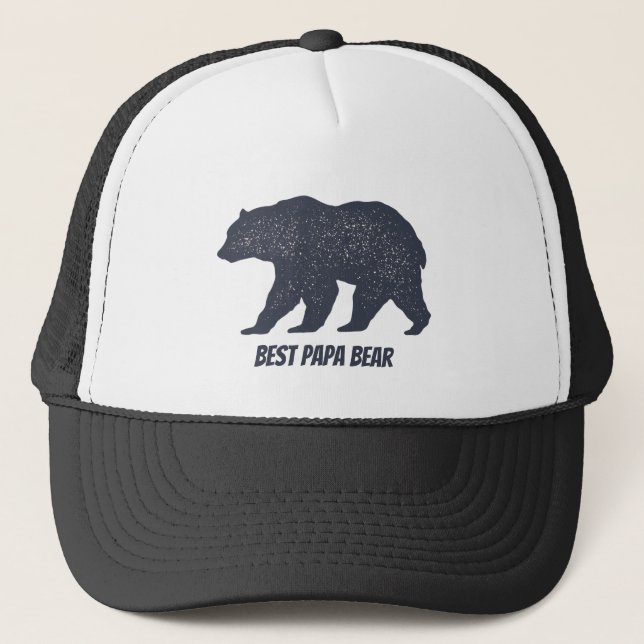 Boné Melhor Cota de Urso do Papa com Silhueta de Urso (Frente)