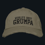 Boné Melhor Grumpa do Mundo | Avô engraçado personaliza<br><div class="desc">Simples design de texto retrô de uma carinhosa apelido para os melhores avós rabugentos do mundo - grumpa. Personalize o texto para incluir seu apelido favorito.</div>