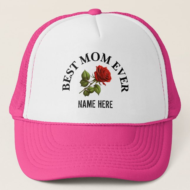 Boné Melhor Mãe de Sempre Nome da Mãe Personalizado  (Frente)