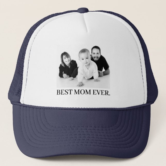 Boné Melhor Mãe de Todos os Tempos Foto Personalizada B (Frente)