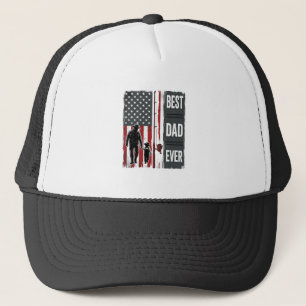 Boné Melhor Pai de Todos Bandeira de Pesca Design Vetor