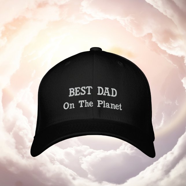Boné MELHOR PAI Do Planeta (BEST DAD On The Planet Embroidered Baseball Cap)