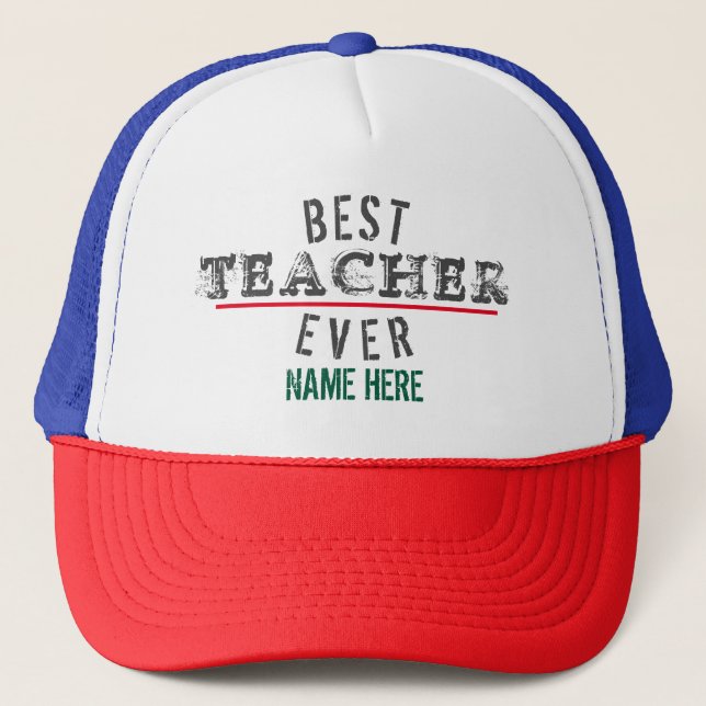 BONÉ MELHOR PROFESSOR DE TODOS OS TEMPOS PERSONALIZADO  (Frente)
