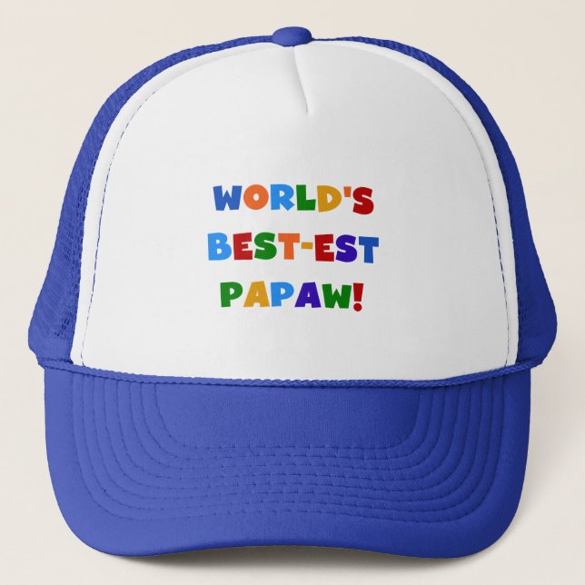Boné Melhores Camisetas e presentes para o Papaw de cor (Frente)