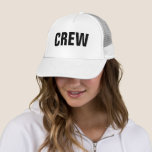 Boné Membro De Segurança Da Tripulação De funcionarios<br><div class="desc">O Elegante Modelo moderno Cria O Seu Próprio Logotipo De Imagem De Upload Foto Foto White Trucker Security Hat For Men & Women.</div>