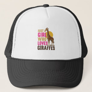 Boné Menina Que Ama Girafas Camisa Vintage de Girafa De