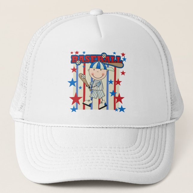 Boné Menino do BASEBOL acima em t-shirt e em presentes (Frente)