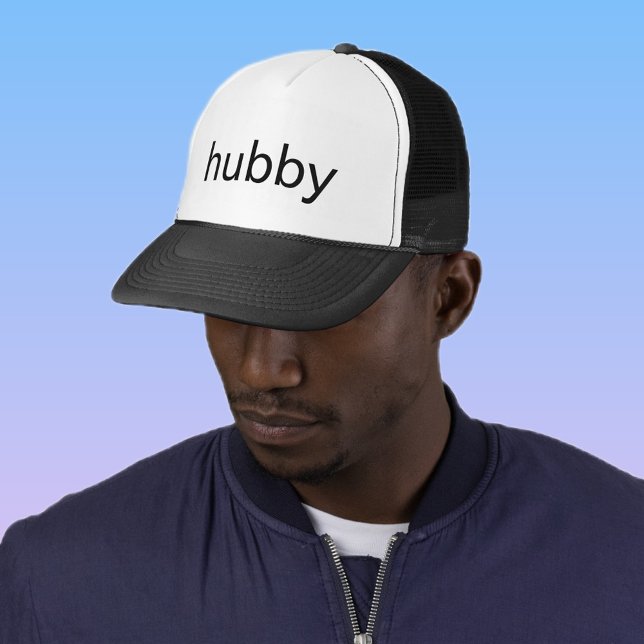 Boné Men's Black Baseball Cap – Hubby, Perfect Gift  (Criador carregado)