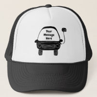 Mensagem Personalizada de Carro Elétrico Preto-Can