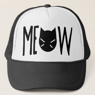 Boné Meow - citações com cabeça de um gato