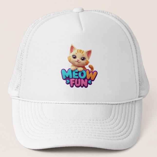 Boné Meow Fun - Chapéu de Gato Olhar Doce (Frente)