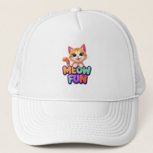 Boné Meow Fun - Chapéu de Gato Sorridente Fofo