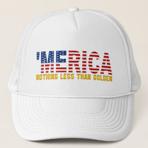 Boné 'MERICA "nada" chapéu menos do que dourado da