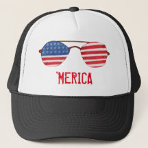 "Merica Sunglass Trucker Hat