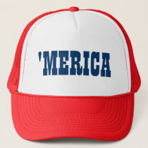 Merica Trucker hat para a festa de 4 de julho