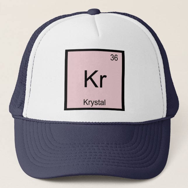 Boné Mesa periódica do elemento de química do Krystal N (Frente)