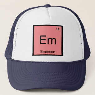Boné Mesa Periódica do Elemento de Química do Nome Emer