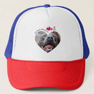 Boné Meu Coração Pertence à foto personalizada do cacho