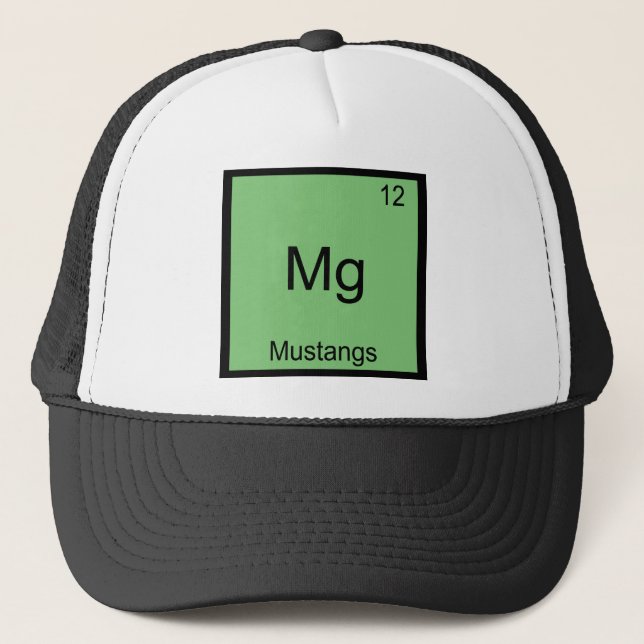 Boné Mg - Camiseta Elemento Divertido da Química dos Mu (Frente)