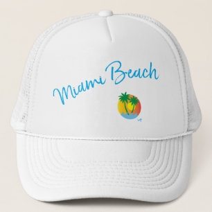 Boné Miami Beach, Flórida Logotipo Palm Legal Hat Ajust