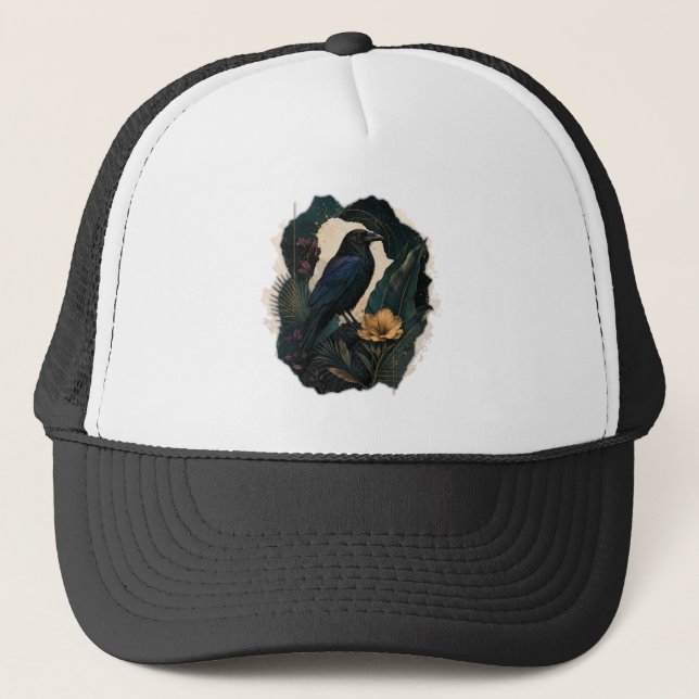 Boné Midnight Botanical Raven (Frente)