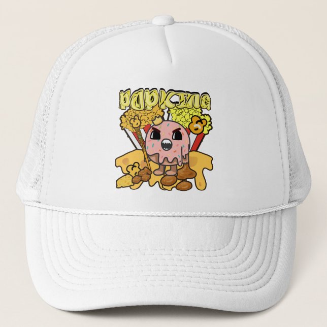 Boné Mikitiez anime popcornando queijo caramelo engraça (Frente)