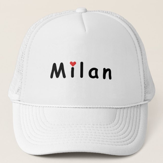 Boné Milano Milão Itália Eu amo Milão (Frente)