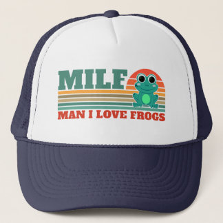 Boné MILF Homem Eu Amo Rãs Piada Amantes de Anfíbios
