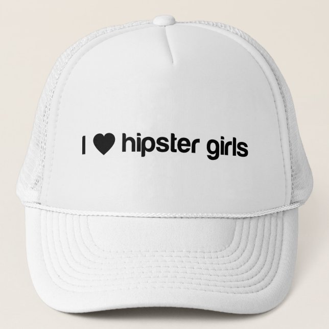 Boné Mim meninas do hipster (do coração) (Frente)