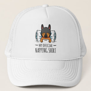 Boné Minha camisa oficial para soneca com cachorro dorm
